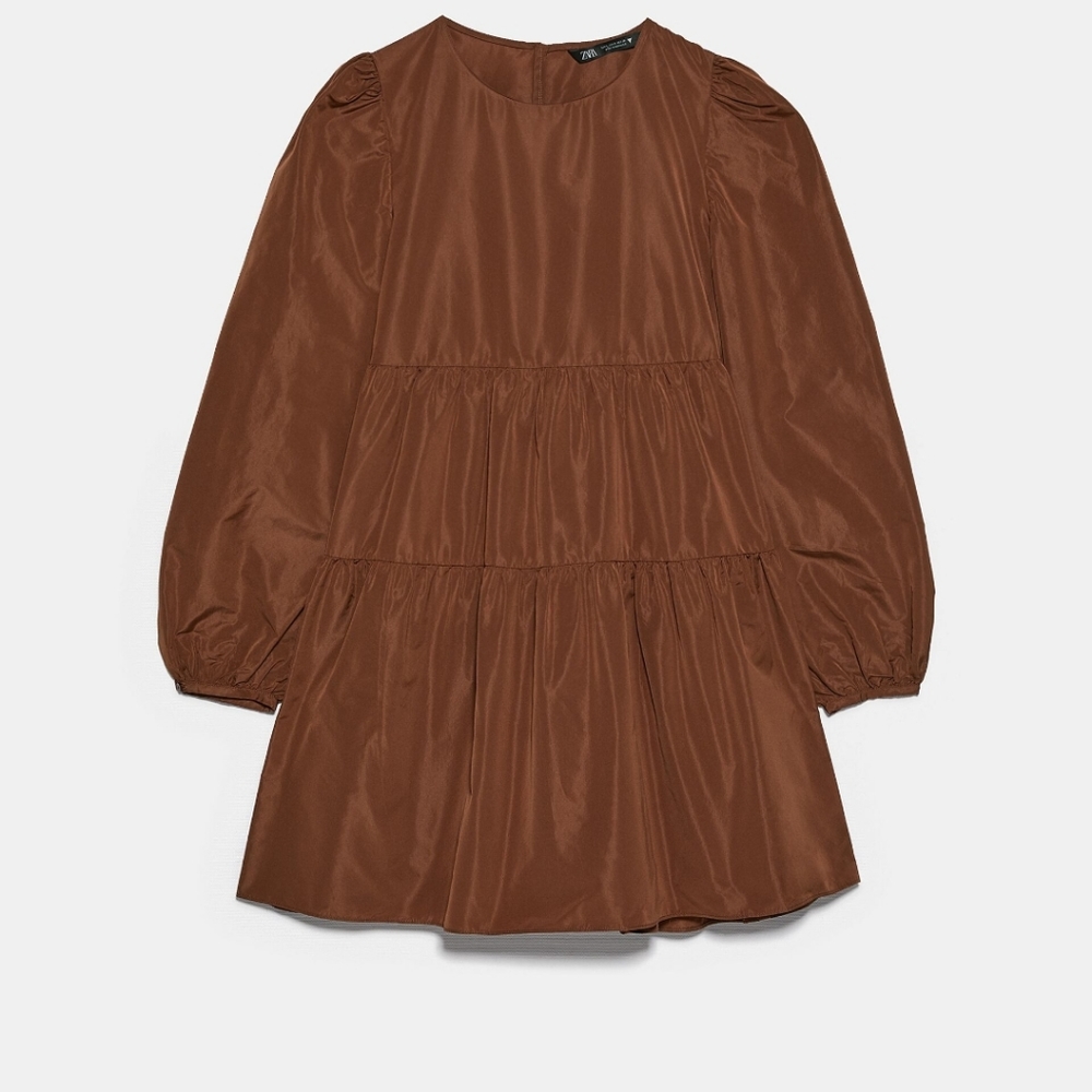 NWT Zara VOLUMINOUS TAFFETA DRESS - Picture 6 of 7